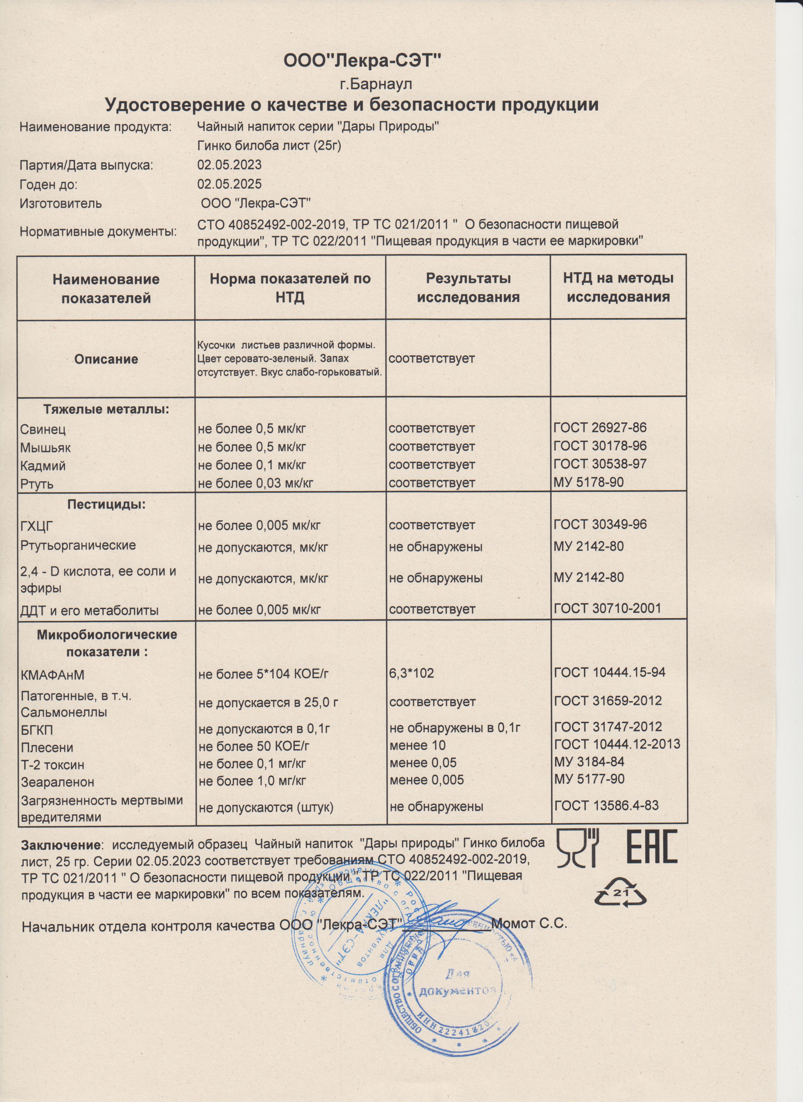 Паспорт №052023
